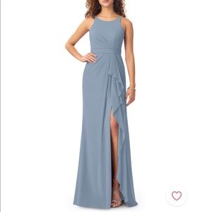Dusty Blue Azazie Cassandra Dress Size 8